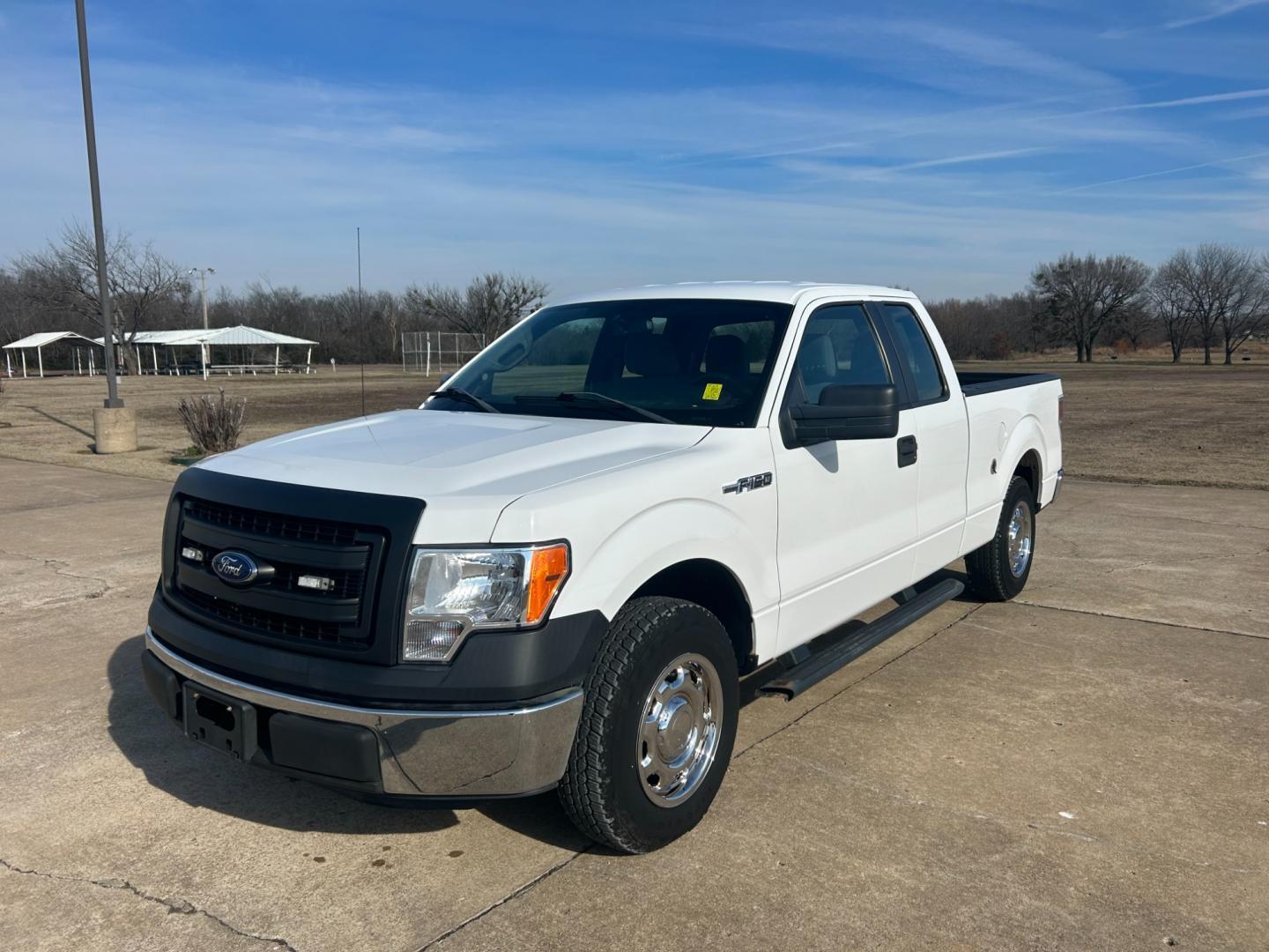 2014 White /Gray Ford F-150 (1FTEX1CM7EK) , 6-Speed Automatic transmission, located at 17760 Hwy 62, Morris, OK, 74445, (918) 733-4887, 35.609104, -95.877060 - Photo#0